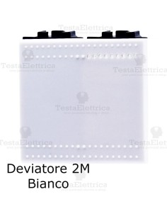 Deviatore 2 moduli compatibile con serie LivingLight Bianca