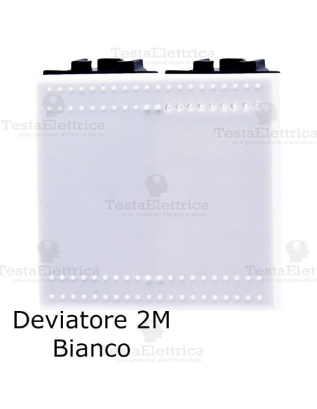 Deviatore 2 moduli compatibile con serie LivingLight Bianca