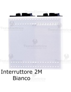 Interruttore 2 moduli compatibile con serie LivingLight Bianca