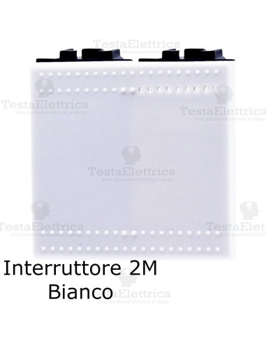 Interruttore 2 moduli compatibile con serie LivingLight Bianca