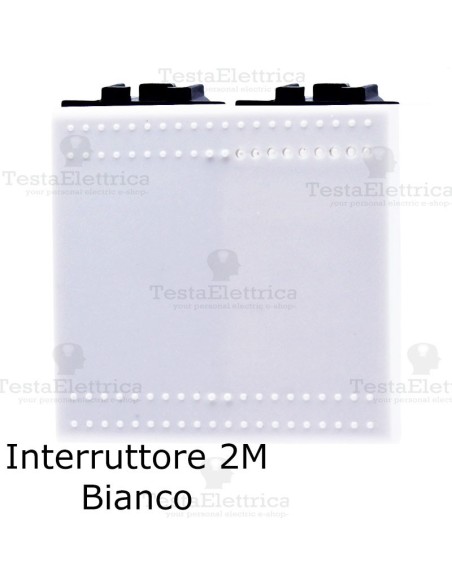 Interruttore 2 moduli compatibile con serie LivingLight Bianca