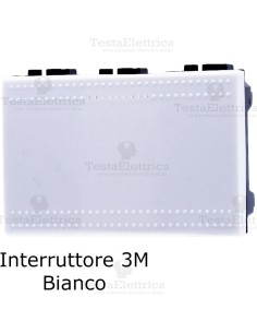 Interruttore 2 moduli compatibile con serie LivingLight Bianca	