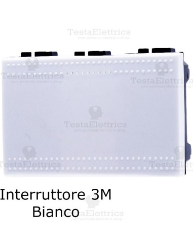 Interruttore 2 moduli compatibile con serie LivingLight Bianca	