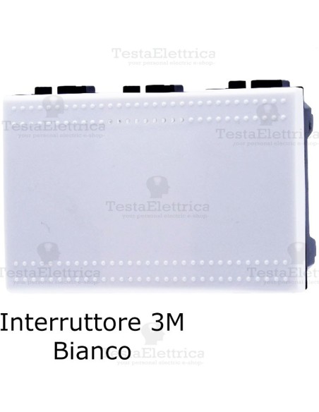 Interruttore 2 moduli compatibile con serie LivingLight Bianca	