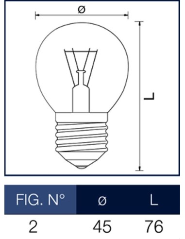 Lampada a incandescenza sfera 40W E27 Leuci