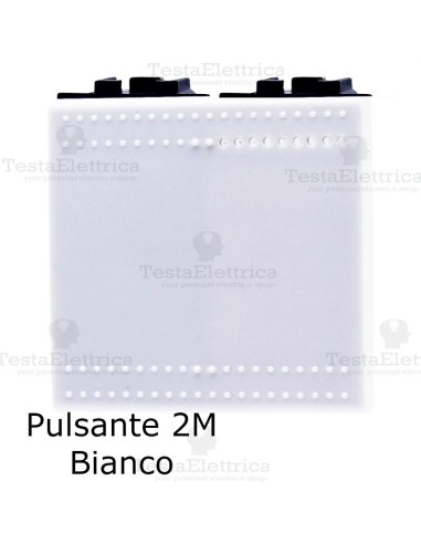 Pulsante 2 moduli compatibile con serie LivingLight Bianca
