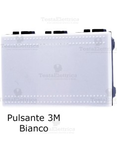 Pulsante 3 moduli compatibile con serie LivingLight Bianca