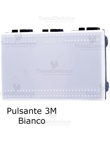 Pulsante 3 moduli compatibile con serie LivingLight Bianca