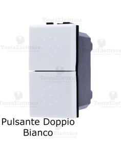 Pulsante doppio compatibile con serie LivingLight Bianca