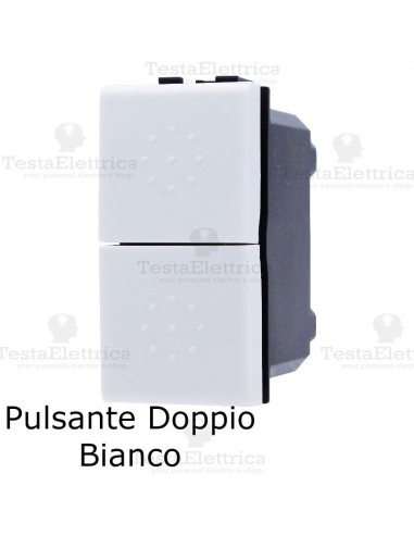 Pulsante doppio compatibile con serie LivingLight Bianca