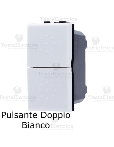 Pulsante doppio compatibile con serie LivingLight Bianca