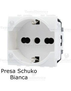 presa schuko compatibile con serie LivingLight Bianca