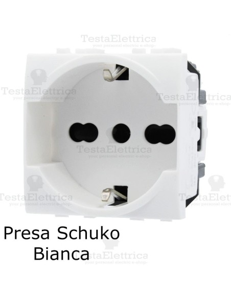 presa schuko compatibile con serie LivingLight Bianca