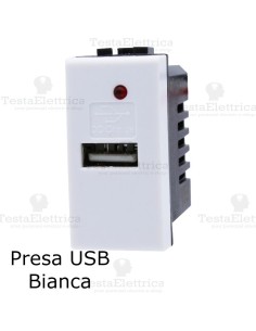 connettore USB compatibile con serie LivingLight Bianca