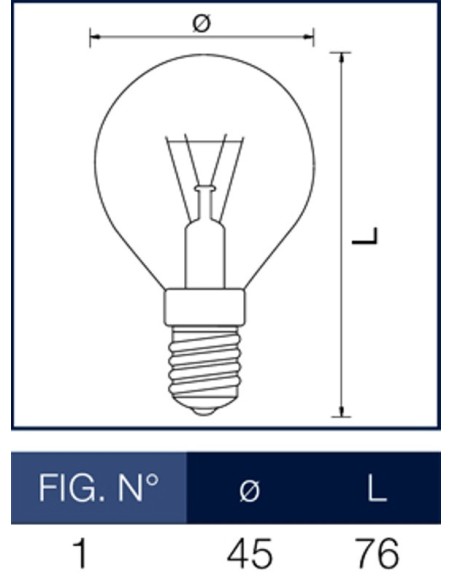 Lampada a incandescenza sfera 60W E14 Leuci