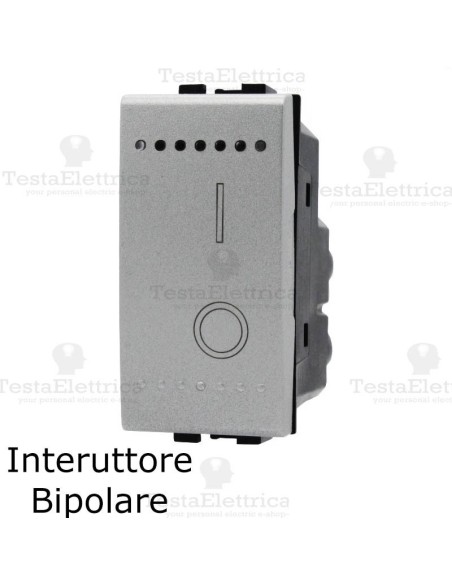 Interruttore 2P grigio compatibile con serie LivingLight tech