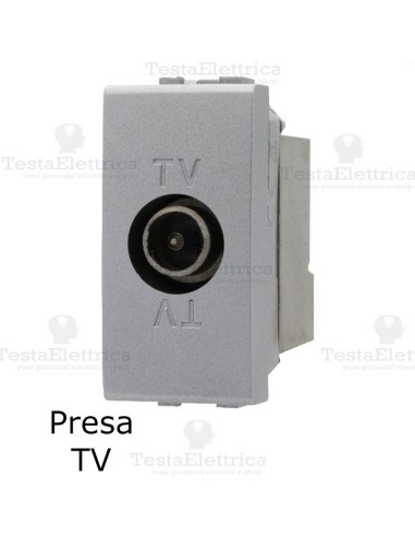 presa tv  grigia compatibile con serie Living Light tech