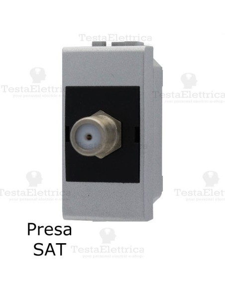 presa tv sat grigia compatibile con serie Living Light tech