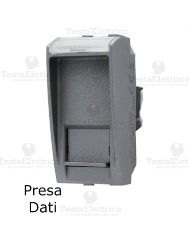 presa dati rj45  grigia compatibile con serie Living Light tech