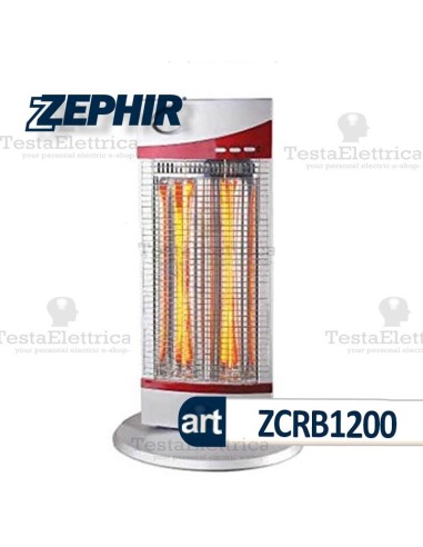 Stufa al carbonio 2 elementi 1200w Zephir