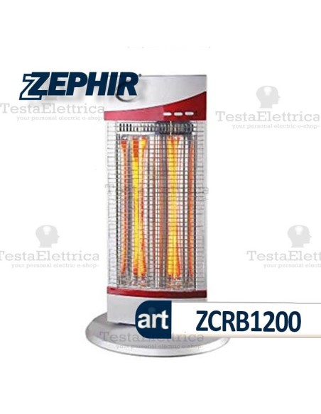 Stufa al carbonio 2 elementi 1200w Zephir
