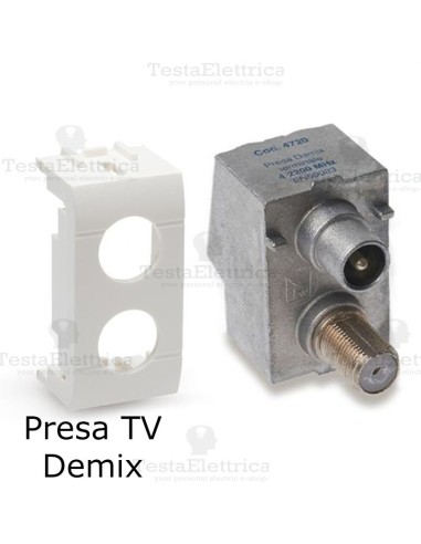 Presa bianca demix compatibile con serie Bticino LivingLight