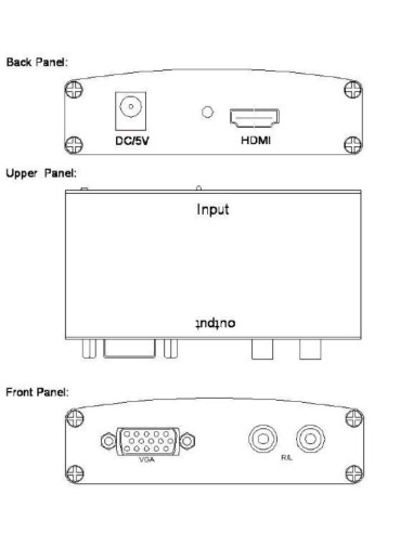 Convertitore audio video HDMI a VGA + audio RCA Matsuyama