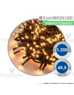 Catena luci di natale da 1200 reflex LED 
