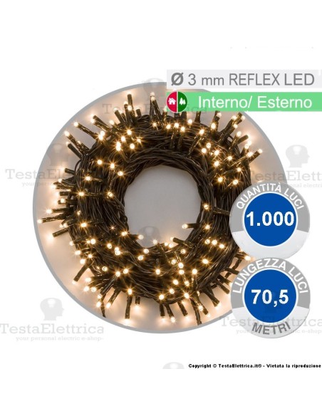 Serie di natale a led bianco caldo