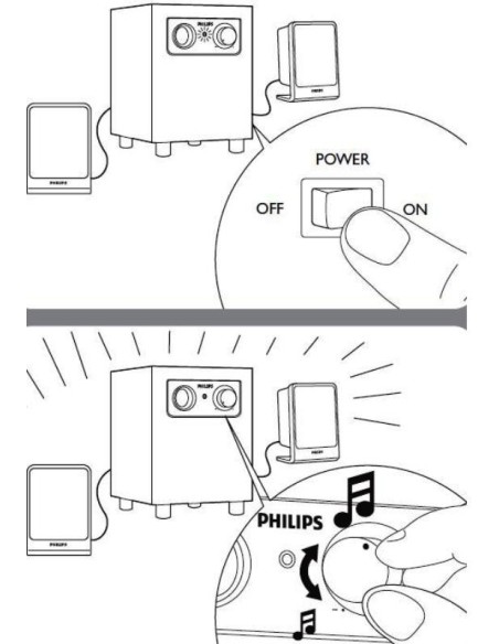 Altoparlanti multimediali 2.1  SPA1330/12 Philips