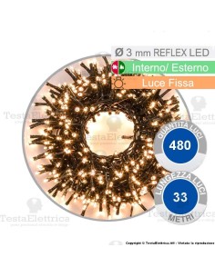 Catena di natale a led fissa Bianco naturale 