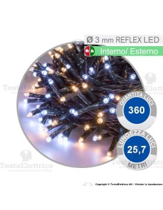Catena di natale a led bianco caldo e freddo