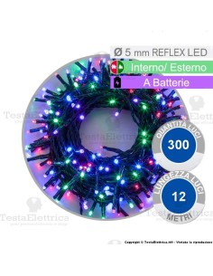 Catena di natale a led Multicolore a batterie