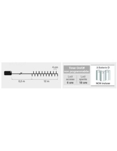 Catena di natale a led luce fredda a batterie 2