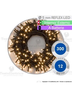 Catena di natale a led luce calda a batterie