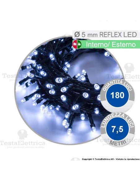 Catena di natale a led bianco freddo 