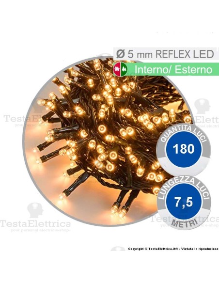 Catena di natale a led bianco caldo 
