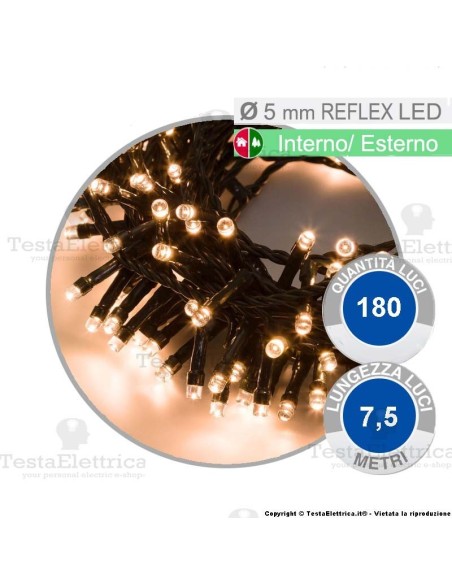 Catena di natale a led bianco naturale 
