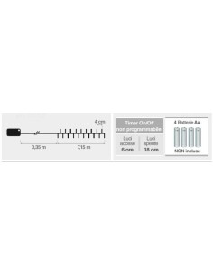 Catena 180 luci di natale a led Bianco Caldo a batterie 2