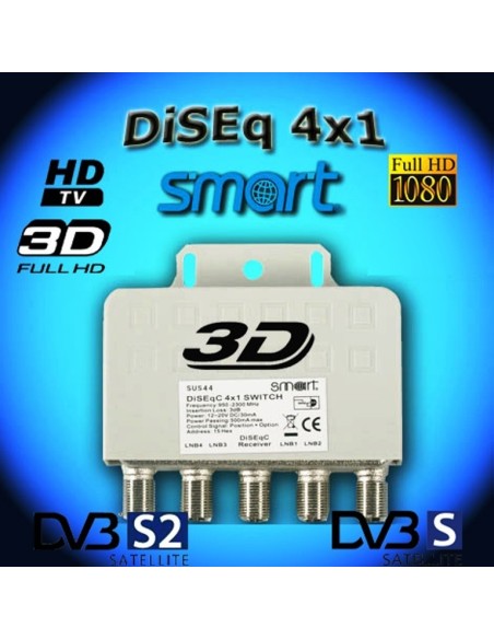switch DISEqC SUS44 smart elettronic 4in 1 out