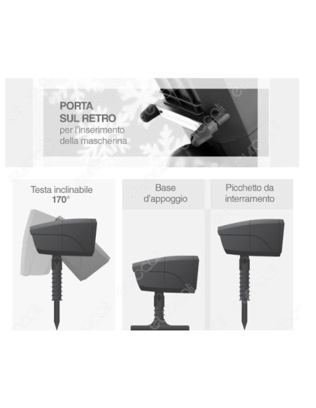 Proiettore natalizio a Led Oscar