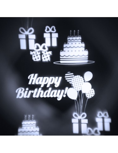Proiettore happy birthday torta di natale