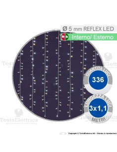 Tenda Luminosa a Led bianco freddo e caldo