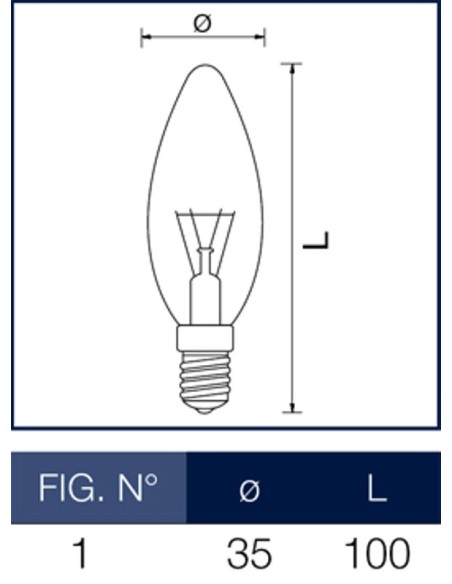 Lampada a incandescenza oliva chiara  60W E14 Leuci