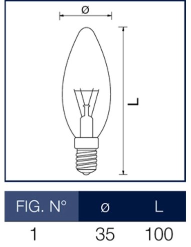 Lampada a incandescenza oliva chiara  60W E14 Leuci