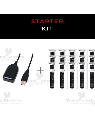 starter kit programmatore ir + 20  telecomando 4:1