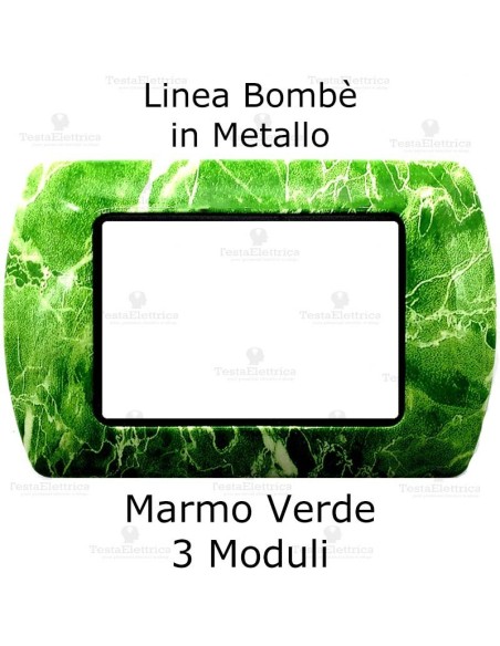 Placchetta compatibile bticino Living Light Verde Marmo