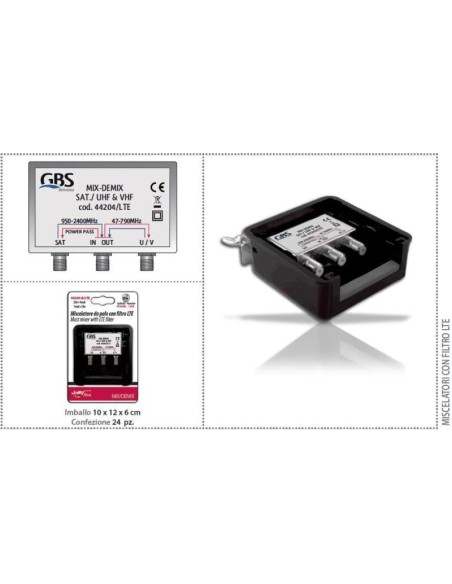 Miscelatore/demiscelatore di segnale SAT+DTT 