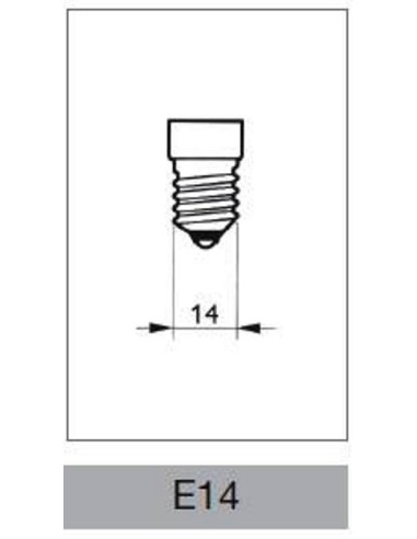Lampada a incandescenza tubolare per cappa 40W E14 Leuci