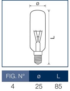 Lampada a incandescenza tubolare per cappa 40W E14 Leuci 2